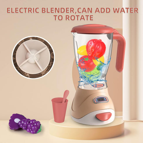 Yalujumb Set 3-5 4-6 6-8 (5 Play Kitchen Toys, Pretend Play Kitchen Appliances Toy with Coffee Maker, Mixer, Toaster
