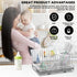 Countertop Baby Bottle Drying Rack Organizer Stainless Steel Large Glass Water Bottle Dryer Holder with Diatomite Stone