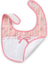 Littleforbig Adult Bib - Cotton Waterproof Babydoll Printed Pink Floral, Adjustable Velcro Closure