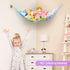 Stuffed Animals Hammock - Kids Toy Storage with LED Light Unicorn Castle Plush Organizer for Nursery