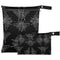 visesunny Black Bee Doodle 2Pcs Wet Bag with Zippered Pockets Washable Reusable Roomy