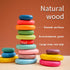 OESSUF 16PCs Stacking Rocks Wooden Blocks, Balancing Stacking Stones for Toddler Rainbow Pebbles Sorting Toys
