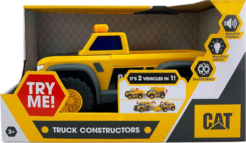 CAT Construction Toys, Truck Constructors Toy Dump Truck with Realistic Lights & Sounds, Batteries Included