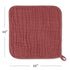 Set Mauve Washcloths and Muslin Bibs for Baby Care