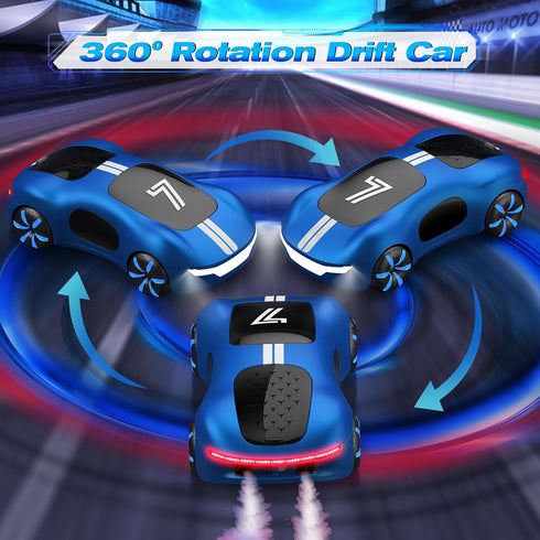 Gesture Sensing Remote Control Car, Drift RC Stunt Car with Light Spray & Sound for Kids 4-12