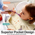 3 JaGely Pcs Baby Food Bib for Eating Waterproof Washable Toddler Bib Soft Feeding Apron with Food Catcher for Toddler