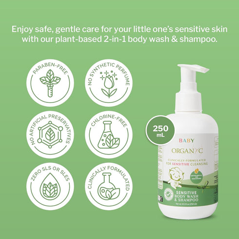 Maternity Bundle: Organyc Baby Shampoo & Body Wash with Feminine Wash