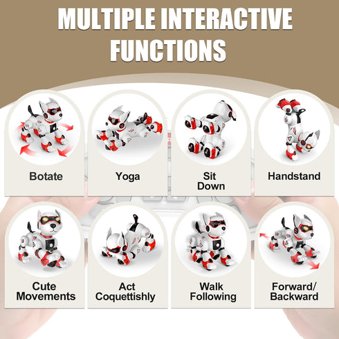 Programming 3-5 5-8 BYTEWAR Realistic Robot Toy Puppy, Intelligent Robot Dog, Remote Control and Interactive Gesture