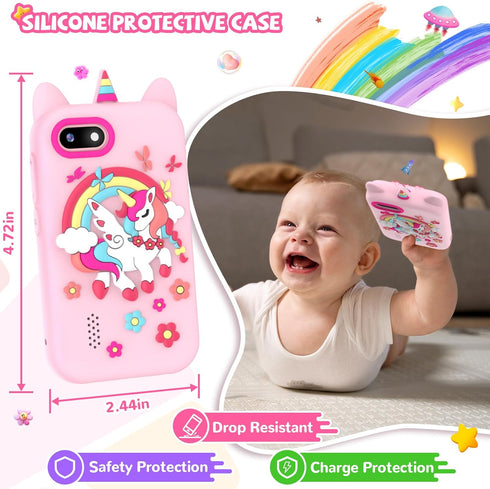 3 4 5 6 2.8 32 Kids Smart Phone for Girls Gifts - Toddler Christmas Birthday Gift for Age Year Old, Kids Cell Phone Toy