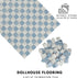 REDUCIO! 150 1:12 pcs, Dollhouse Flooring, Scale Doll House Tiles, Miniature Checkerboard Floor, (Blue and Soft Grey)
