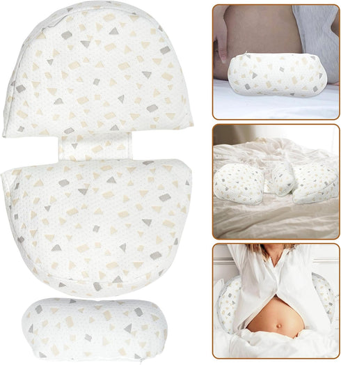 UPKOCH U-Shaped Maternity Pillow Pregnancy Lumbar Cushion for Pregnant Women with Adjustable Support Belly and Back