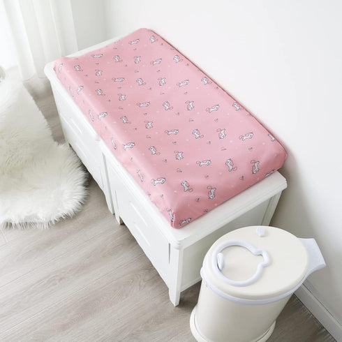 Changing Pad Cover for Girls 4 Pack, Comfy & Breathable Changing Table Cover for 32''x16" Changing Table Pads