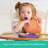 Silicone Suction Plate for Baby - 100% Food Grade Silicone Divided Plate | Toddler Self Feeding Training Suction Plate Set | BPA-Free, Microwave, Dishwasher Safe Stay Put Plates (Purple & Turquoise) by Sperric