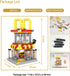 Building Blocks City Street View Toy: 3D DIY Bricks Set, Unique Home Decor, 244PCS Burger Shop