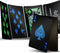 INTEGEAR 2 Decks Plastic Playing Cards - Premium Waterproof Black Playing Poker Cards for Adults