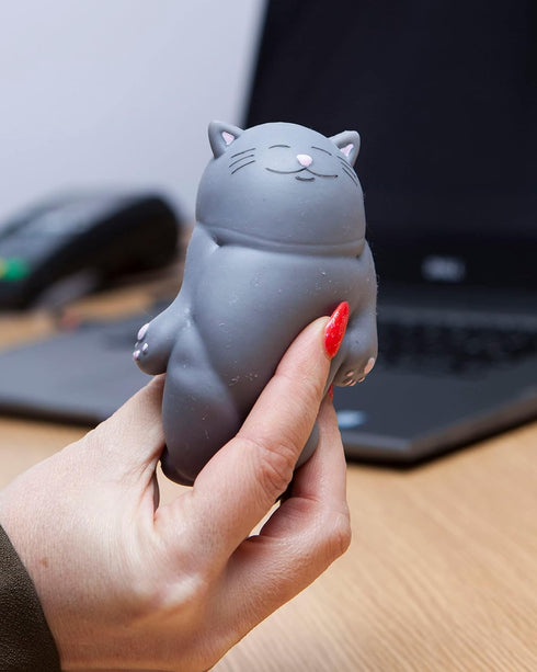 Kalma Kitty Stress Relief Toy by Boxer Gifts | Unique Squishy Fidget Balls for Adults & Teens - Cool Desk Accessories