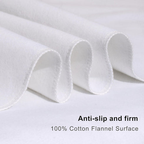 Pad100 34" 54"-2Pack Flannel Protector Waterproof Mattress Protector Pad, One Size, X