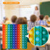 7.8in Big Size P0pp Math Toys, Rainbow Square Fidget Toy for Stress Relief and Math Manipulatives