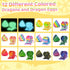KVERM 12PCS 3D 3D Printed Easter Eggs with Dragons Inside, Easter Surprise Dragon Eggs, Printed Animals, Easter Basket