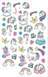Playhouse Whipped Cream Scented Scratch & Sniff Sticker Sheets - Rainbow Unicorns 1 Pack