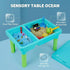 3-5, 17x11.5x10.2 Inches Carolart Ocean Sensory Table with Sands, Bin with Lid, Indoor Outdoor Use, Sand Art Kit