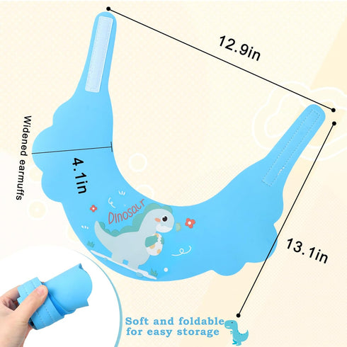 Baby Shower Caps Shield - Adjustable Kids Bath Visor Hat Shampoo Washing Hair Protection Soft Cartoon for Toddler