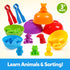 Counting Animals Matching Game with Sorting Bowls | Montessori Preschool Learning Toys for Kids - Zoo