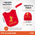 Set 2026 Set 100% 0-24 FoxE Year of the Horse Gift Born in - Bib, Beanie & Plush Toy Gift - with Chinese New Year Red