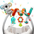 XIXILAND Car Seat Toys for Infants 0-12 Months, Developmental Stroller Toys with Dinosaur, Lion Mirror, Teether