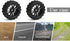 JIUWU 4pcs RC 1:10 Rubber Tires - Car Crossing Wheels Rims Hex 12MM, Black