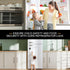Fridge Lock, 2PCS Upgraded Refrigerator Lock for Freezer, Cabinets, Durable ABS with Adhesive Backing, Easy Install