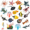 Sea Animals Toys Figures 21Pcs, Plastic Marine Creature Shark Fish Starfish Crab