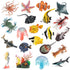 Sea Animals Toys Figures 21Pcs, Plastic Marine Creature Shark Fish Starfish Crab