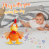 15" Houwsbaby Electronic Squawking Chicken Toy, Easter Chicken Stuffed Animal Interactive Musical Walking Singing