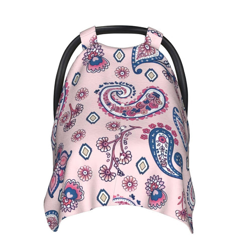 Hcpwzrf Paisley Baby Car Seat Cover & Nursing Cover - Breathable Stretch Multi-Use Cover for Breastfeeding, Stroller
