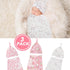 3 Pack Preemie Swaddle Blanket with Hat Set, Baby Receiving Blanket for Preemie Newborns
