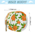 Orange Berries Round Pacifier Storage Case with Zipper, Portable Pacifier Case for Travel, Diaper Bag & Purse, Pacifier