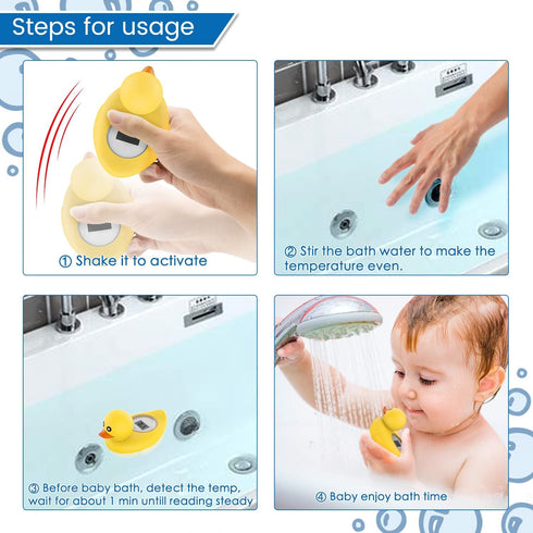 Famidoc FDTH-V0-22 Baby Bath Thermometer, Digital Water Temperature Test Duck Thermometer for Room and Bath Safety
