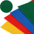 ZENFUN 4 Pack Baseplates Building Plates, 10'' x 15'' Classic Compatible with Major Brick Brands in Green Blue