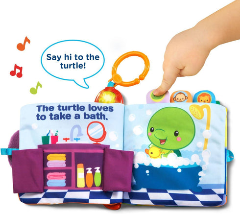 VTech Baby Peek and Play Book, Purple Interactive Baby Book