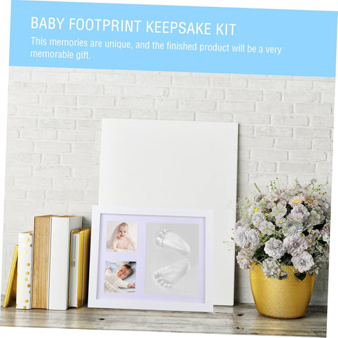 LIOOBO 1Set Newborn Handprint and Footprint Keepsake Kit Photo Frame for Growth Record Imprint Frame for Memorable