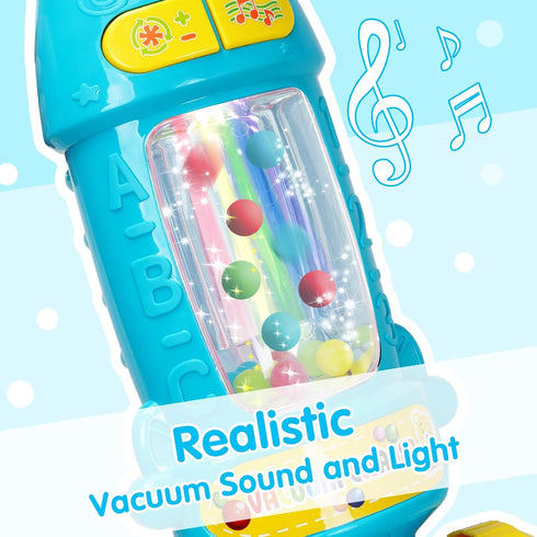 FS Kids Vacuum Cleaner Toy for Toddlers with Lights & Sounds, Pretend Play Housekeeping Toys for Ages 2-4