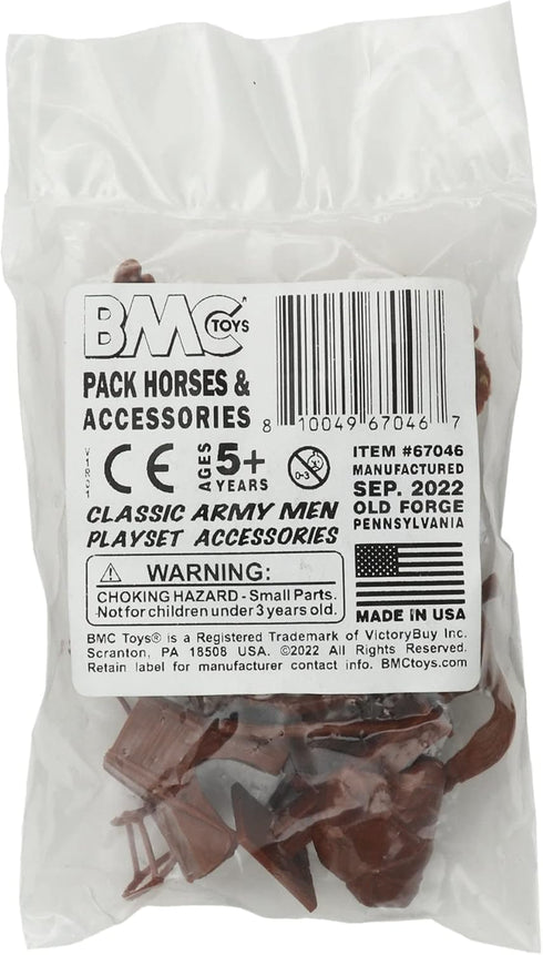 BMC Classic Marx Western Pack Horses Old West Cowboy Plastic Playset Accessories