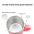 Baby Kids Toddler Sippy Cup Mug for Milk, Stainless Steel Trainer Straw Cup with Lid, Fox, 7oz