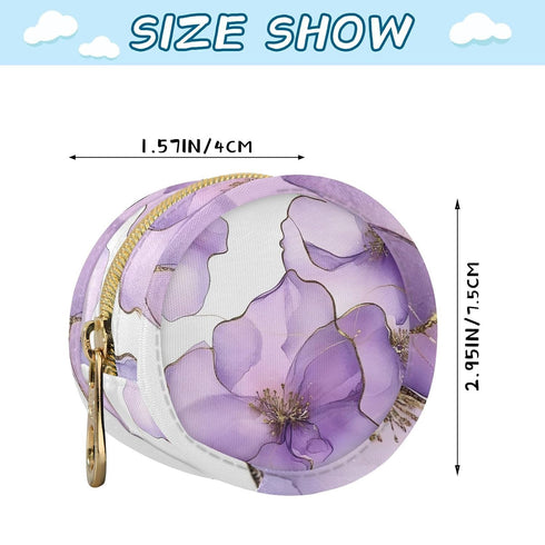 YETTASBIN Beautiful Flower Portable Pacifier Holder Case with Metal Hook Buckle & Zipper for Diaper Bag and Stroller