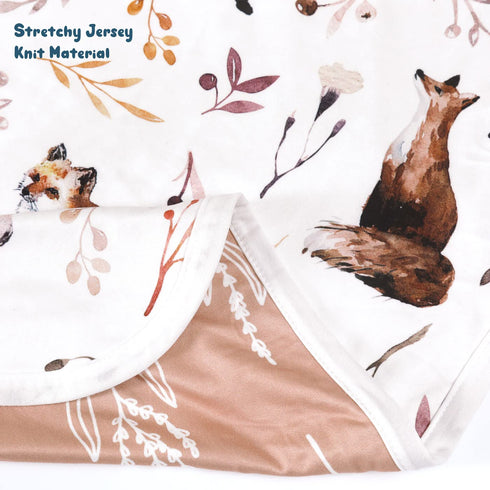 GRSSDER Baby Blankets, Super Soft Stretchy Jersey Knit for Girls and Boys, Double Layer Reversible Receiving Blankets