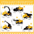 12 Set Set) Pcs Construction Party Favors Engineering Trucks Small Digger Truck Toys Christmas Gifts Pull Back Vehicles