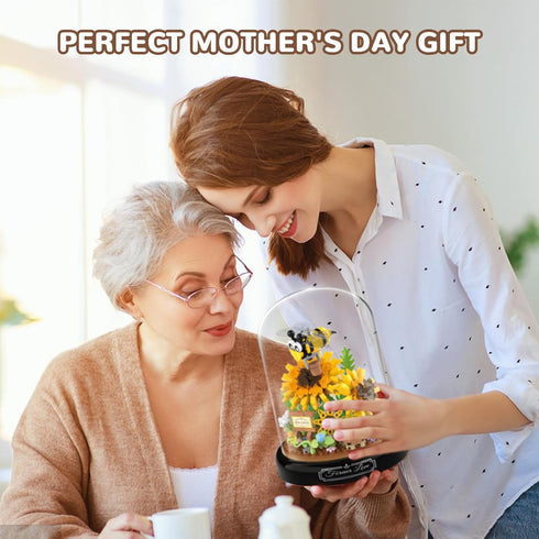 Flower Bouquet Building Sets, 548 PCS Animals Flowers Botanical Collection Mini Bricks Toy for Adults, Valentine's Day