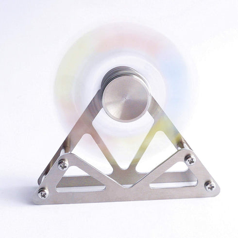 Ferris Wheel Fidget Spinner - Kinetic Desk Toy with Stand, Metal Stainless Steel, High Speed Colorful Marble Rainbow,