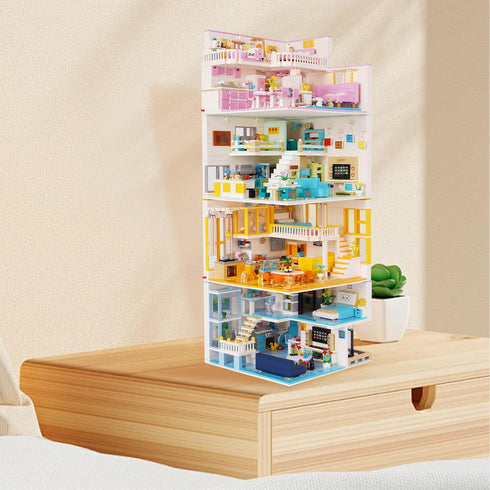 Friends House Building Block Set, Pets Collection Small Brick Model Set, Creative Mini Toy Building Sets for Kids 8+,